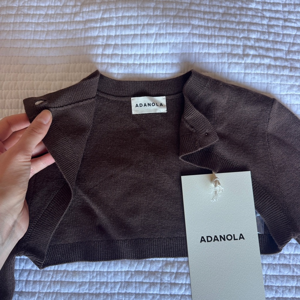 Adanola Chocolate Brown Knit Cardigan